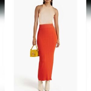 A.L.C. Pierce Nude High Neck Cut Out Back Knit Bodysuit, Racerback Silhouette